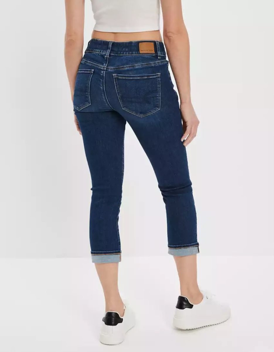 Jean American Eagle AE Ne(x)t Level Low-Rise Artist Crop Multicolore Femme | XWI-52479772